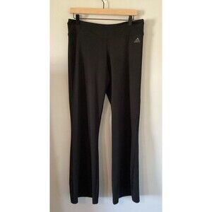 adidas Women’s Black Flare Legged Yoga Workout Pants Size Large